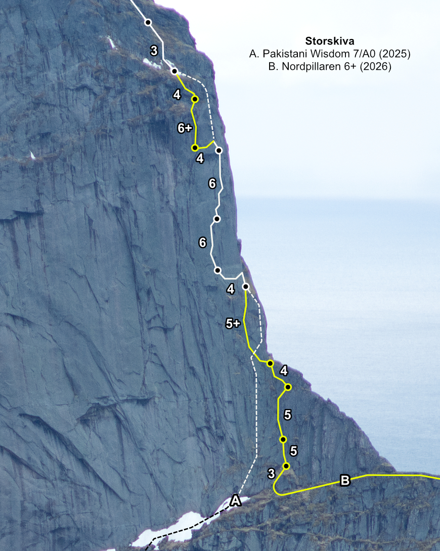 Storskiva topo Nordpillaren